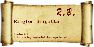 Ringler Brigitta névjegykártya